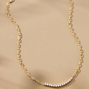 Anthropologie Glassy Stone Arch Necklace